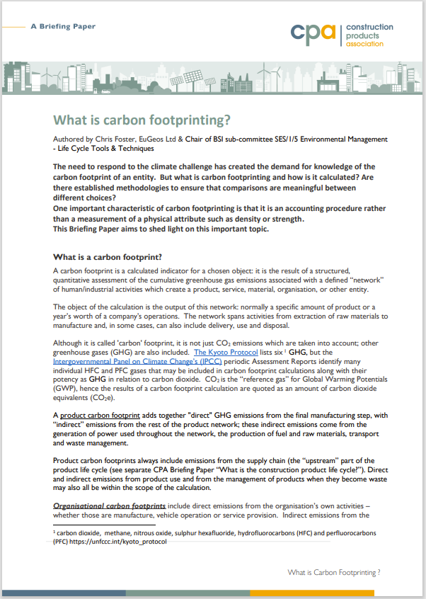 What is carbon footprinting?